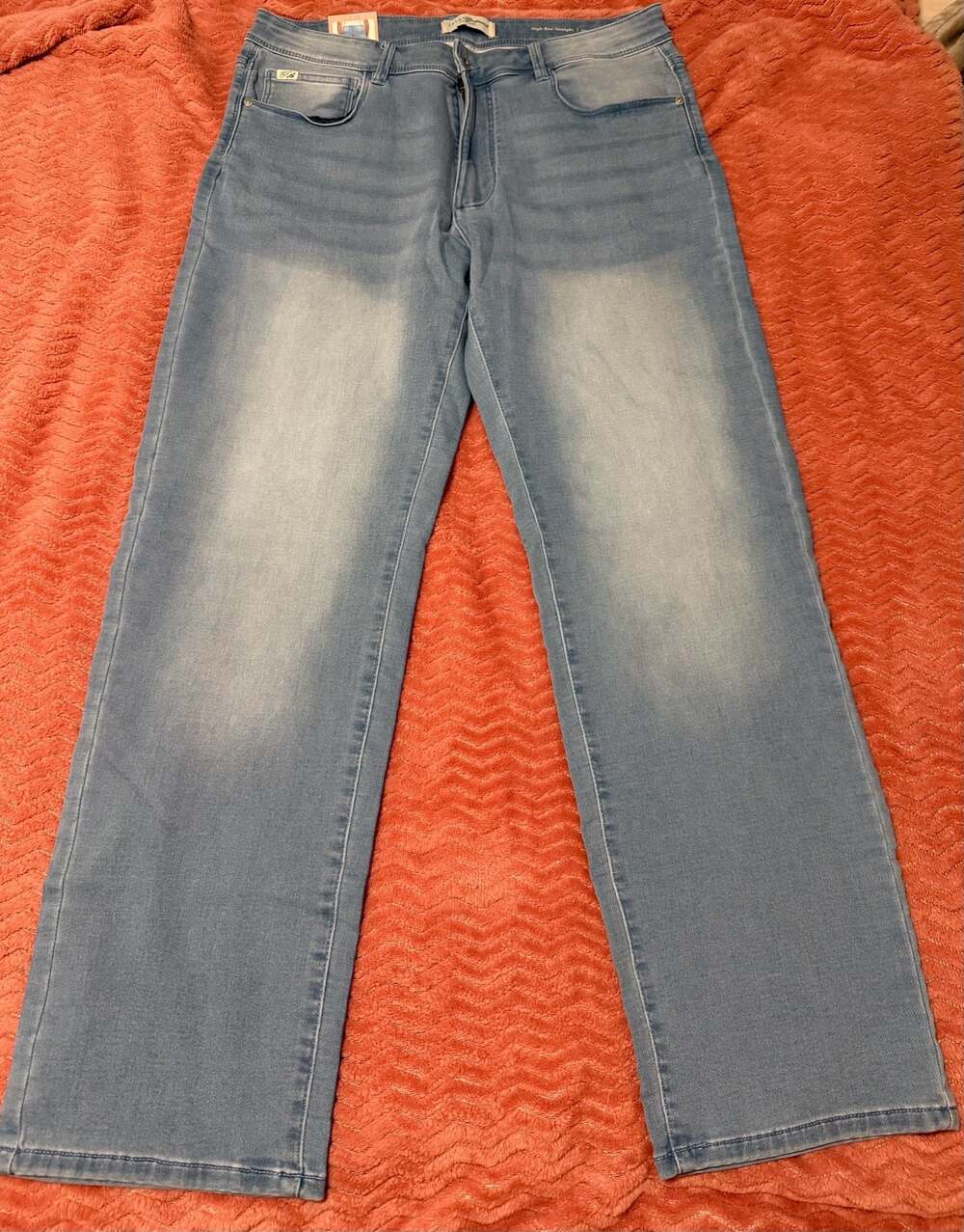 Jachs Girlfriend New York High-Rise Straight Leg Light Wash Jeans - Size 10